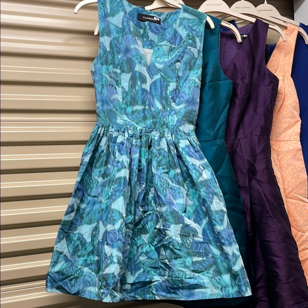Like New Thakoon Sleeveless Blue Floral Wedding Guest Luxury Cocktail Dress